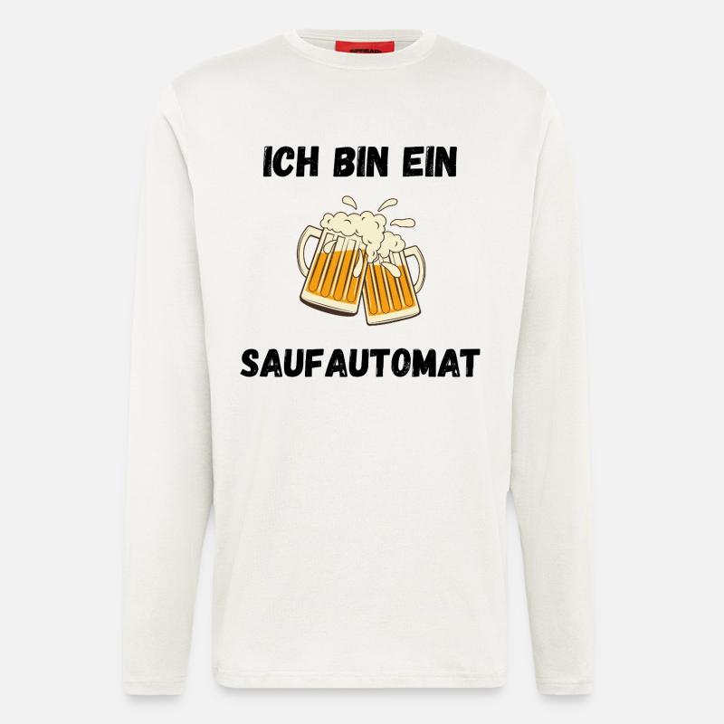 Ich bin ein Saufautomat - Langarmshirt - made by SPREAD  - OFF WHITE