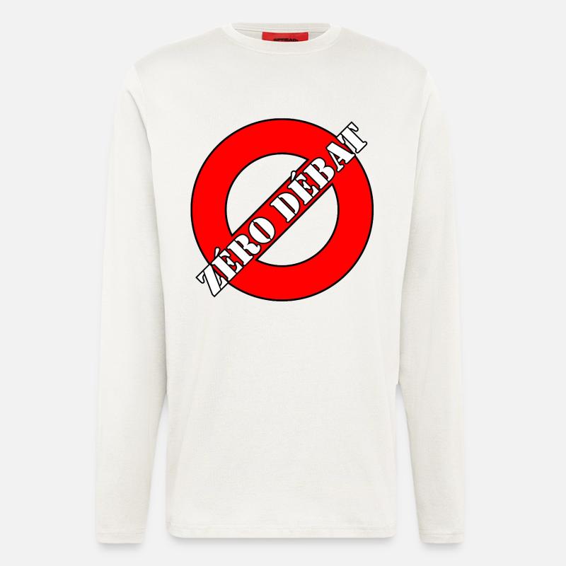 ZÉRO DÉBAT. - Manches longues bio décontracté fabriqué en UE - OFF WHITE