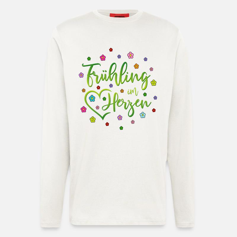 Frühling im Herzen - Langarmshirt - made by SPREAD  - OFF WHITE