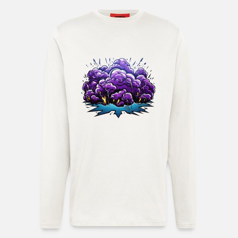 Purple Cloud Bang - Longsleeve - made by SPREAD - OFF WHITE