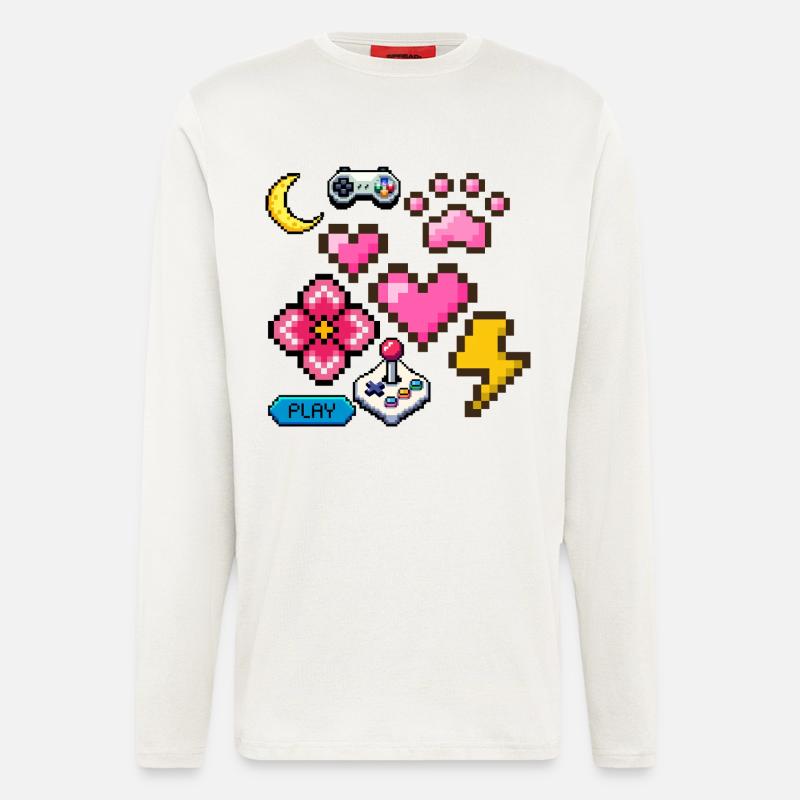 Pixel Game - Longsleeve - made by SPREAD  - OFF WHITE