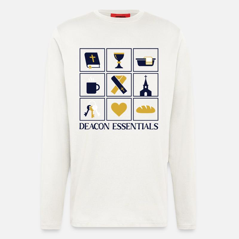 Kirchliche Ordensdiakon-Essentials - Langarmshirt - made by SPREAD  - OFF WHITE