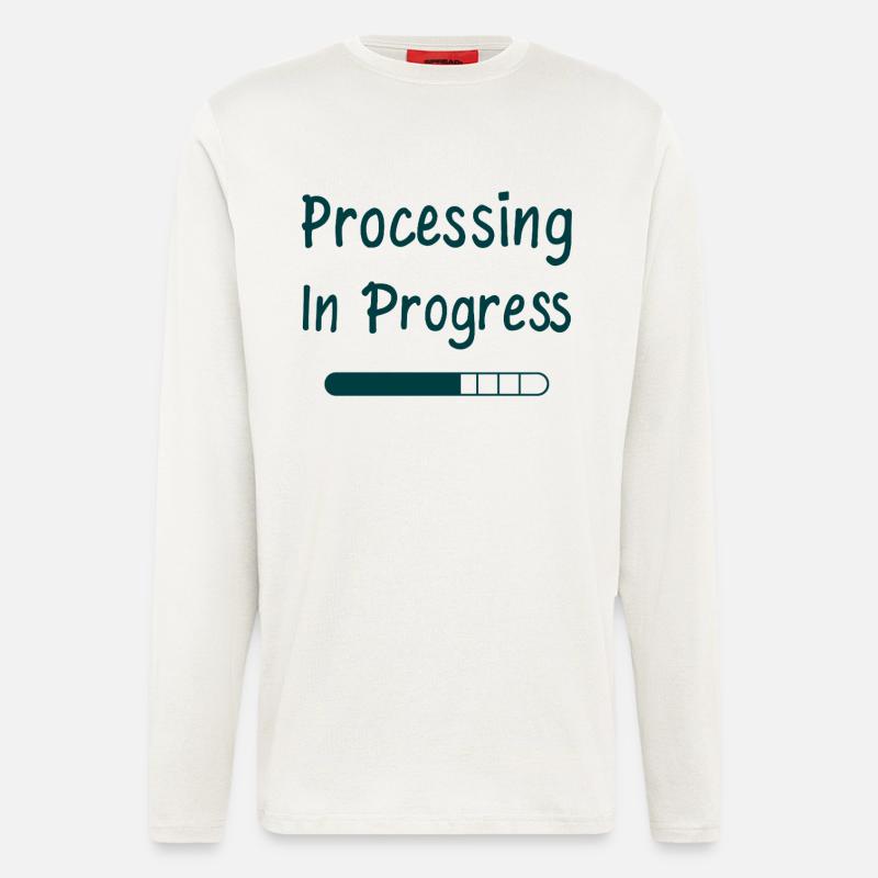 Processing In Progress Loading Bar Statement - Longsleeve - made by SPREAD  - OFF WHITE