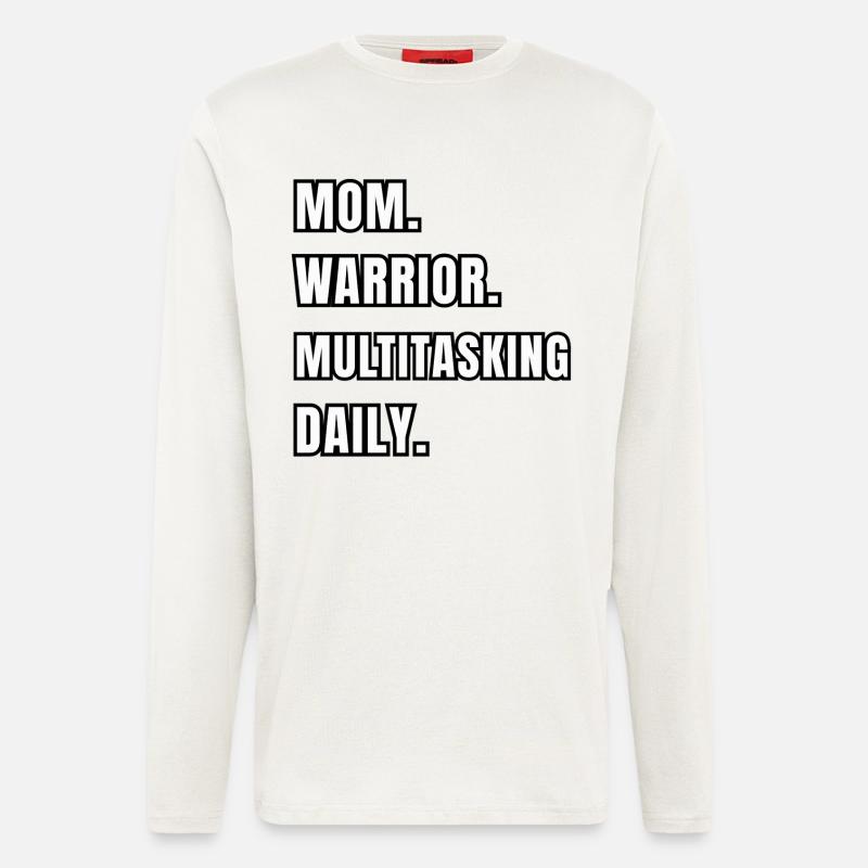 Mom Warrior Multitasking Daily - Langarmshirt - made by SPREAD  - OFF WHITE