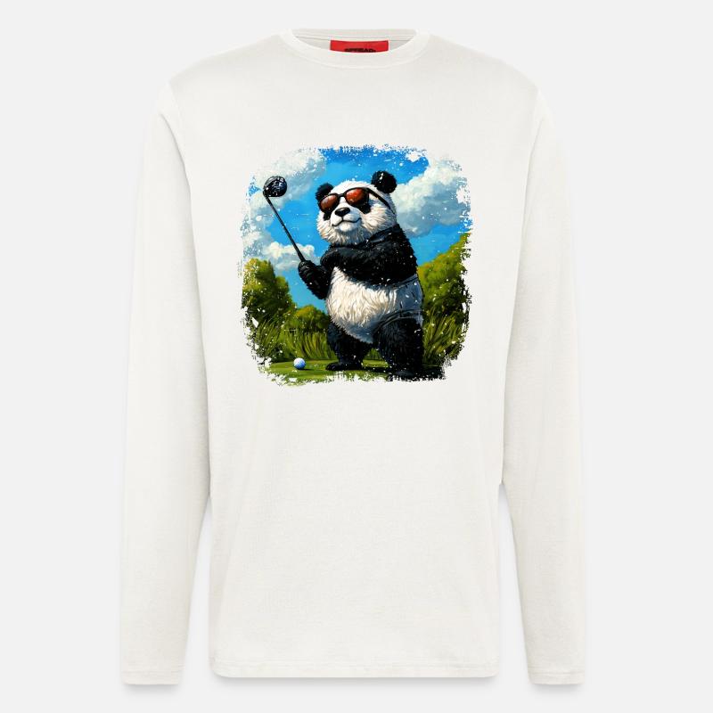 Pandas Golf - Langarmshirt - made by SPREAD  - OFF WHITE