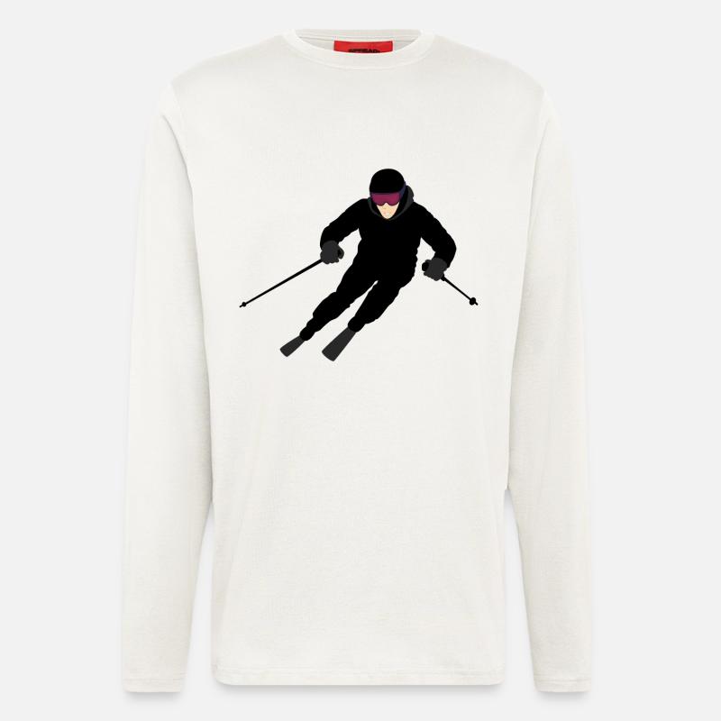 Dynamic skier - Longsleeve - made by SPREAD  - OFF WHITE