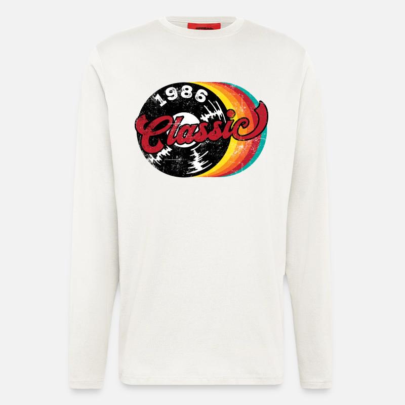 Greatest Hits 1986 - Langarmshirt - made by SPREAD  - OFF WHITE