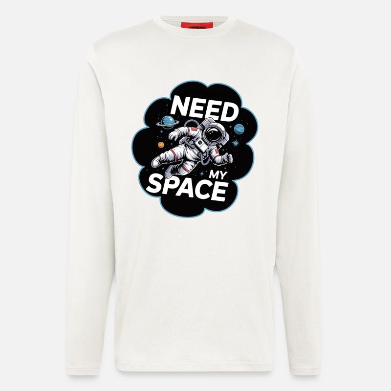 Need My Space Astronaut - Langarmshirt - made by SPREAD  - OFF WHITE