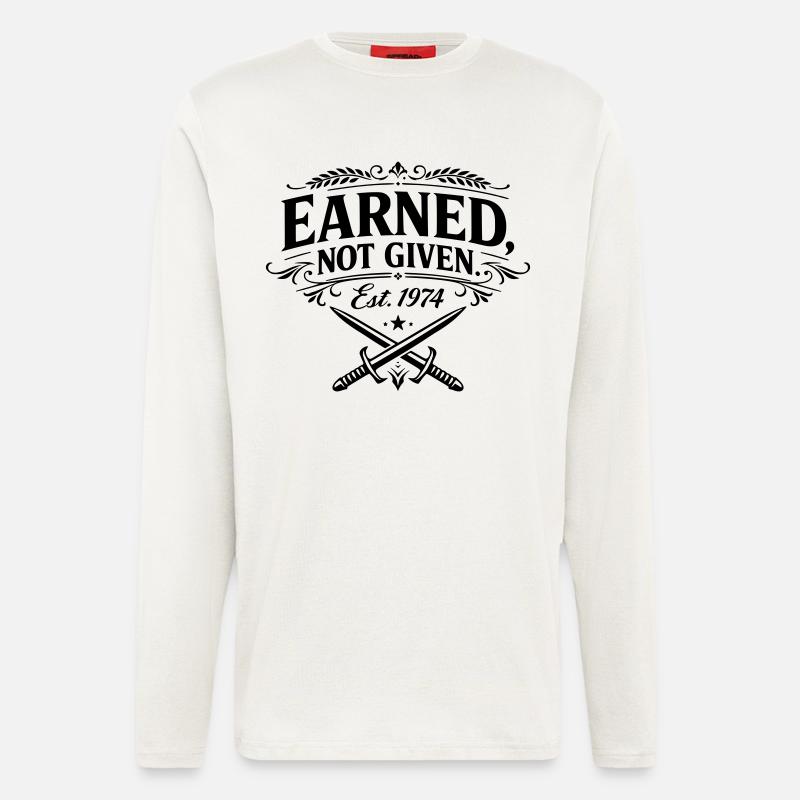 Earned not Given - Langarmshirt - made by SPREAD  - OFF WHITE