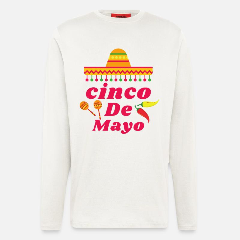 Cinco de Mayo Fiesta Hat - Longsleeve - made by SPREAD  - OFF WHITE
