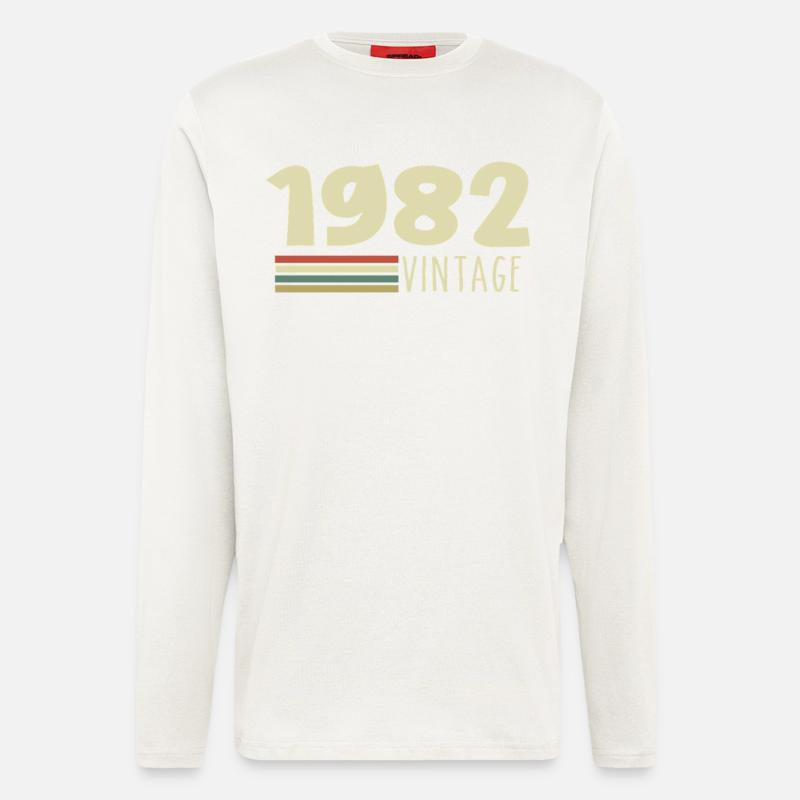 1982-Jubiläum-1982-retro-1982 - Langarmshirt - made by SPREAD  - OFF WHITE