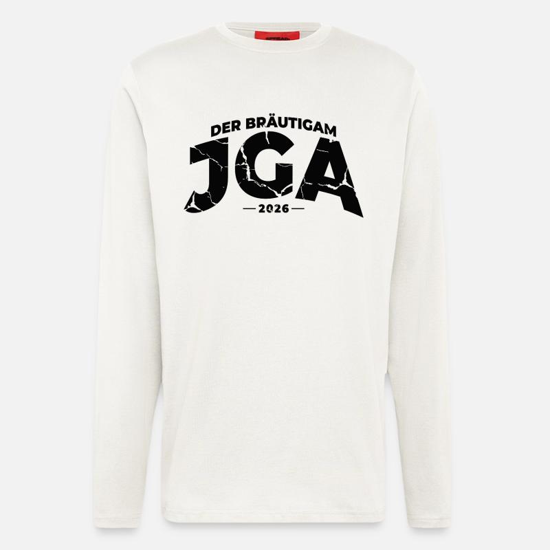 JGA 2026 Bräutigam Junggesellenabschied - Langarmshirt - made by SPREAD  - OFF WHITE