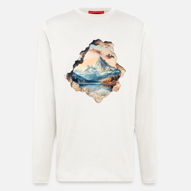 Mountains Mountains Hiking - Longsleeve - made by SPREAD  - OFF WHITE