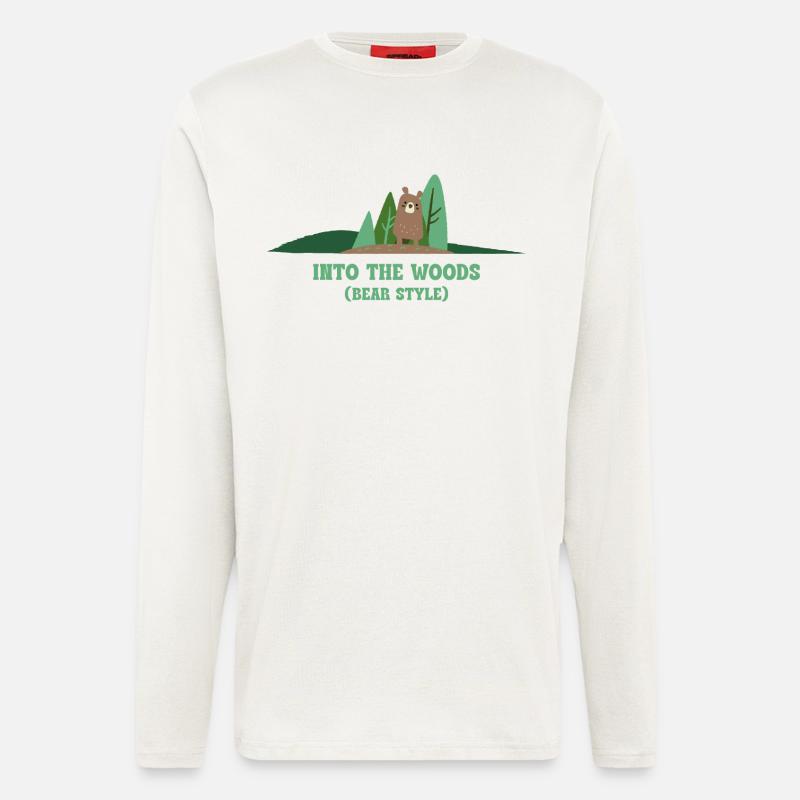 In den Wald: Bär Stil - Langarmshirt - made by SPREAD  - OFF WHITE