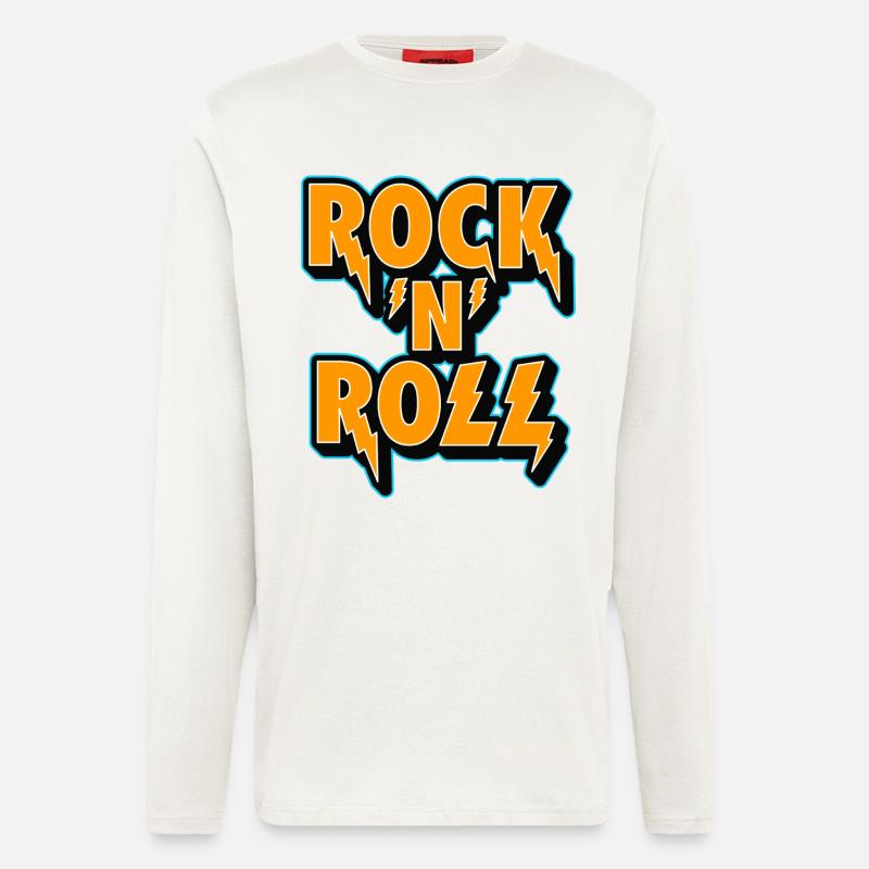 Rock 'N' Roll Typographic 3D Logo - Longsleeve - made by SPREAD  - OFF WHITE
