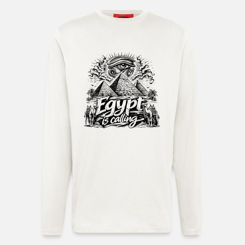 Egypt is calling Pharaoh Egypt Holidays - Longsleeve - made by SPREAD  - OFF WHITE