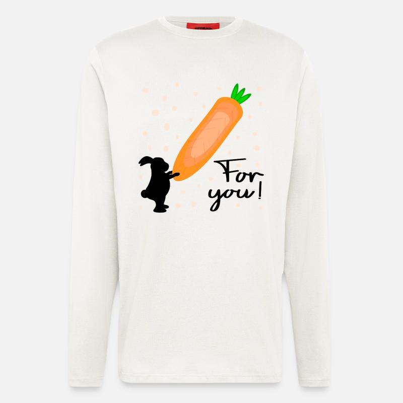 Osterhasen-Karotte - Langarmshirt - made by SPREAD  - OFF WHITE