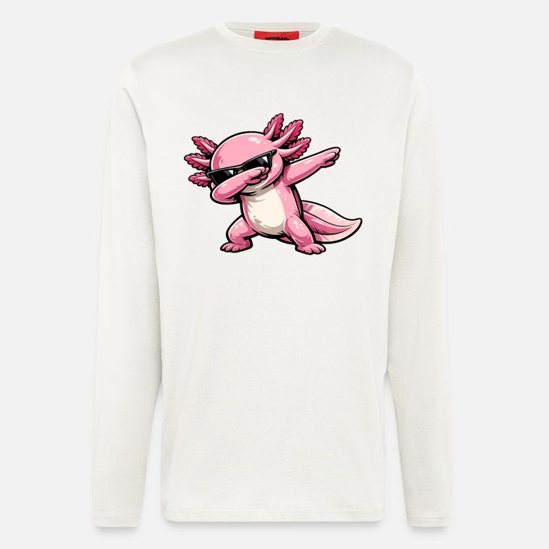 Dabbing Axolotl - Langarmshirt - made by SPREAD  - OFF WHITE