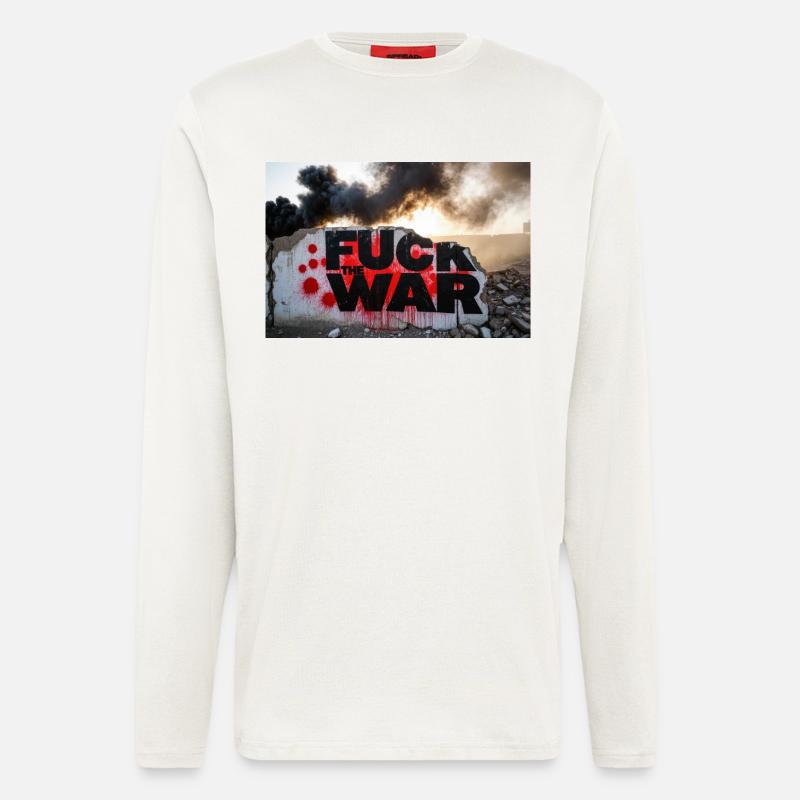 SCHEISS AUF DEN KRIEG - Langarmshirt - made by SPREAD  - OFF WHITE