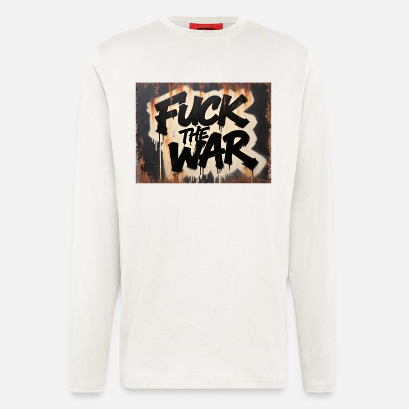 SCHEISS AUF DEN KRIEG - Langarmshirt - made by SPREAD  - OFF WHITE