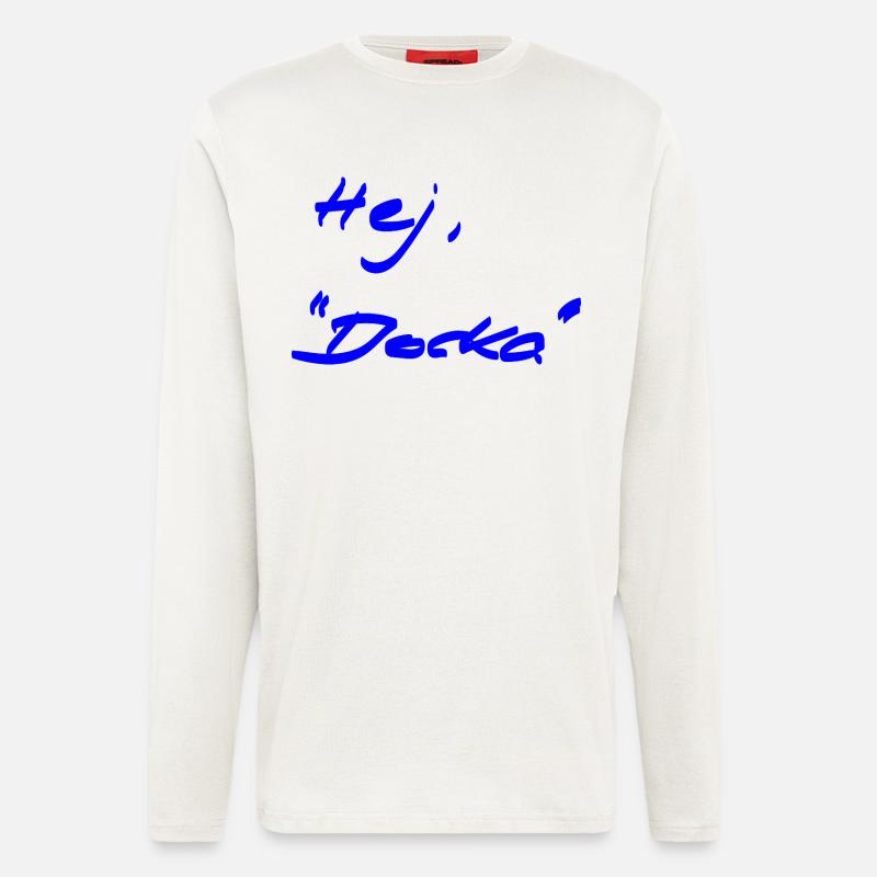 Begrüßung - anders - schwedisch - Langarmshirt - made by SPREAD  - OFF WHITE