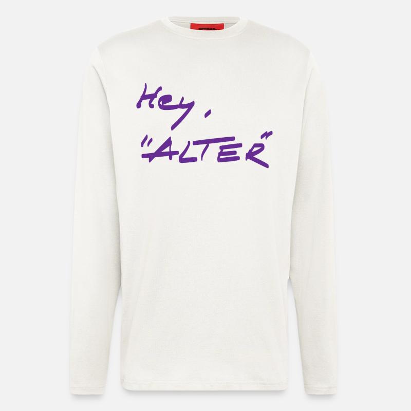 Salutations - différent - Manches longues bio décontracté fabriqué en UE - OFF WHITE