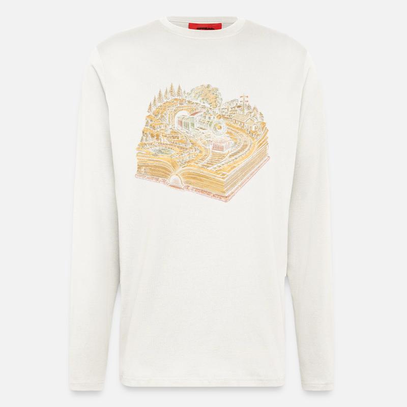 Modelleisenbahn Eisenbahn - Langarmshirt - made by SPREAD  - OFF WHITE