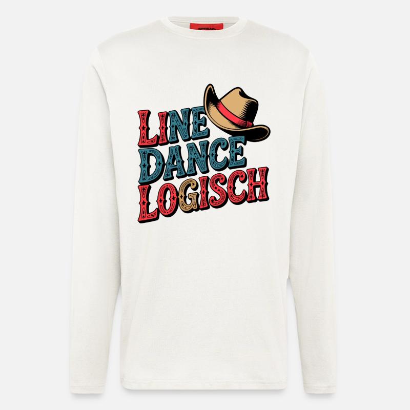 Line Dance Logisch - Langarmshirt - made by SPREAD  - OFF WHITE