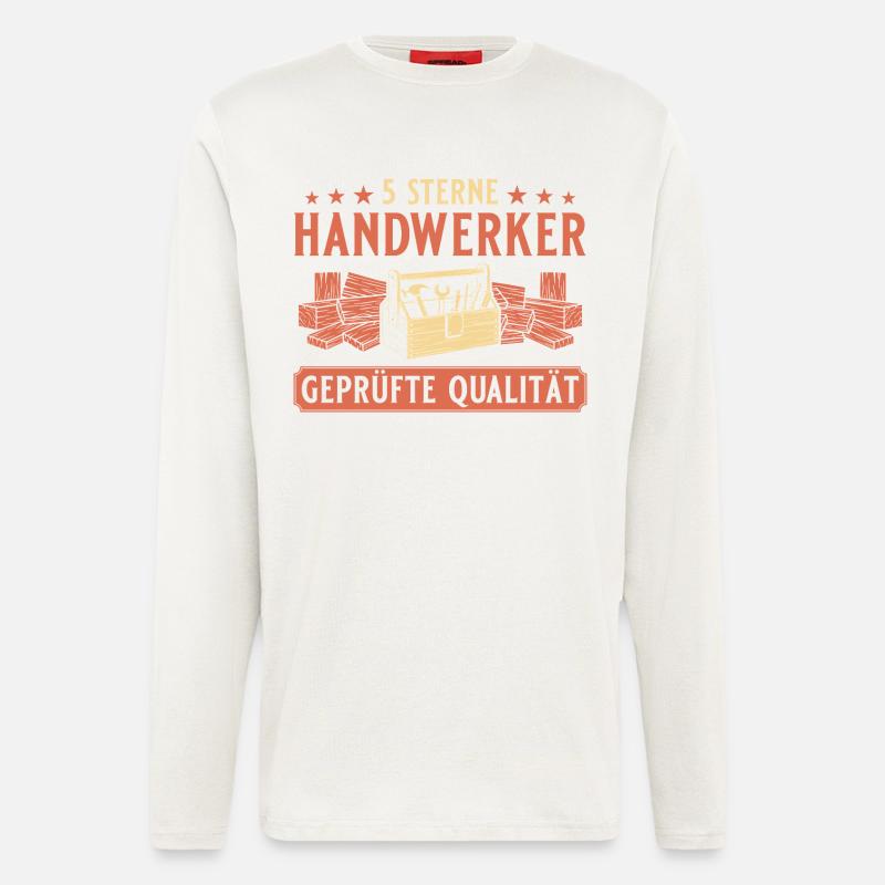 Handwerker 5 Sterne – Heimwerker Profi Qualität - Langarmshirt - made by SPREAD  - OFF WHITE