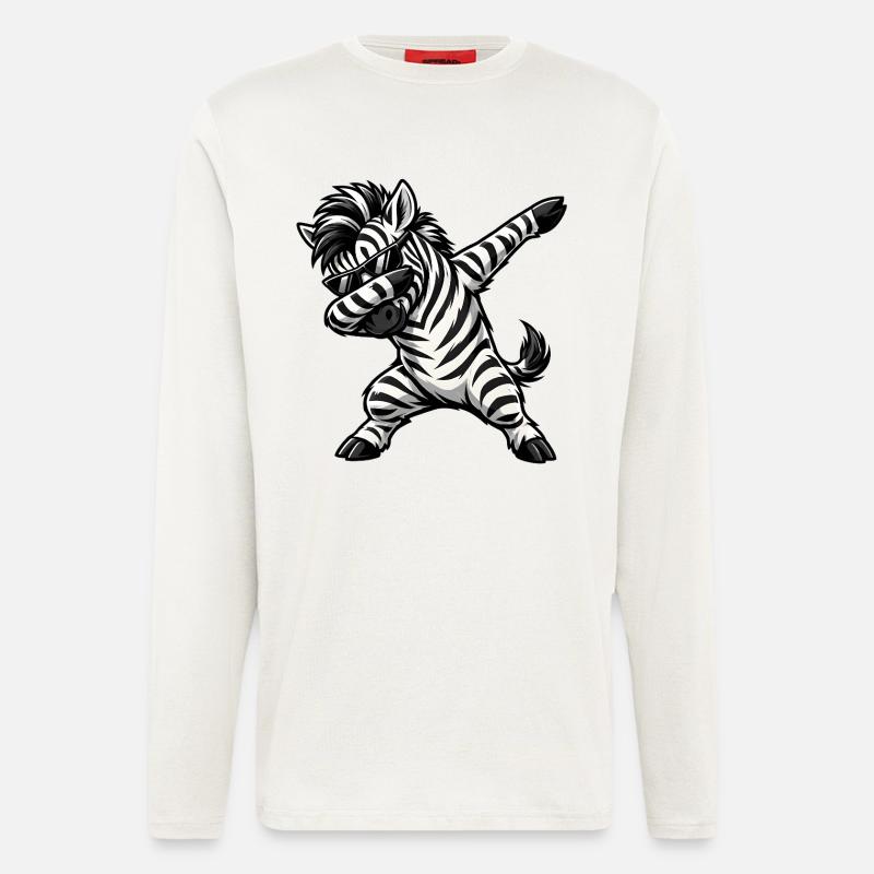 Dabbing Zebra - Langarmshirt - made by SPREAD  - OFF WHITE