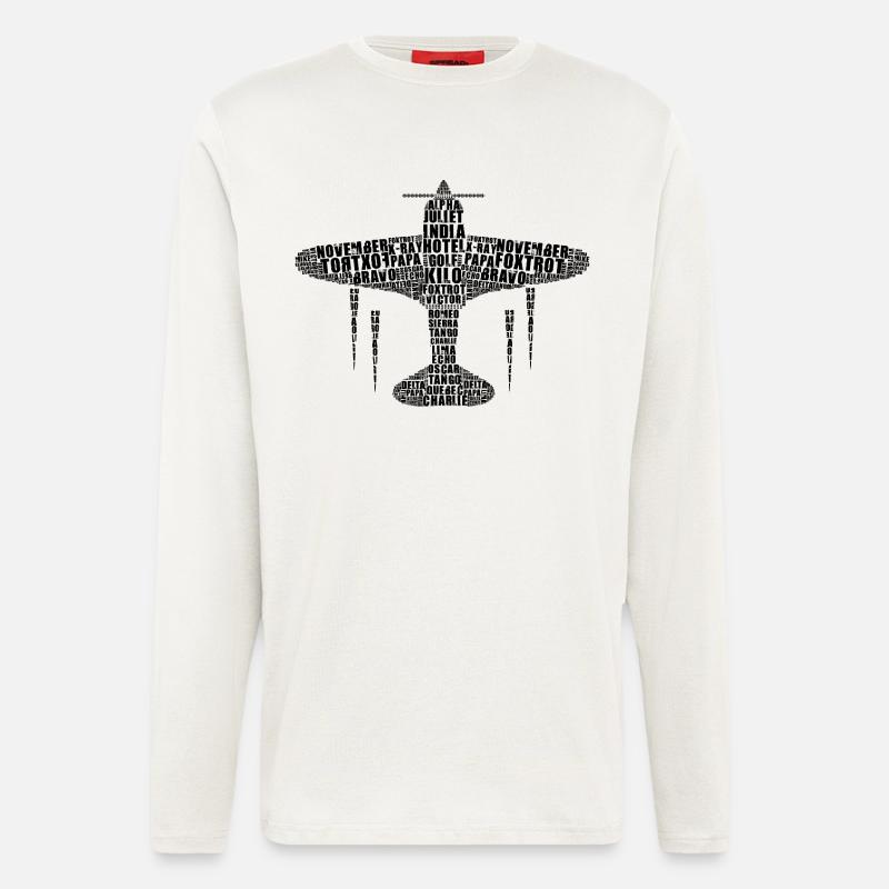 Phonetic Alphabet Pilot Shirt - Longsleeve - made by SPREAD  - OFF WHITE