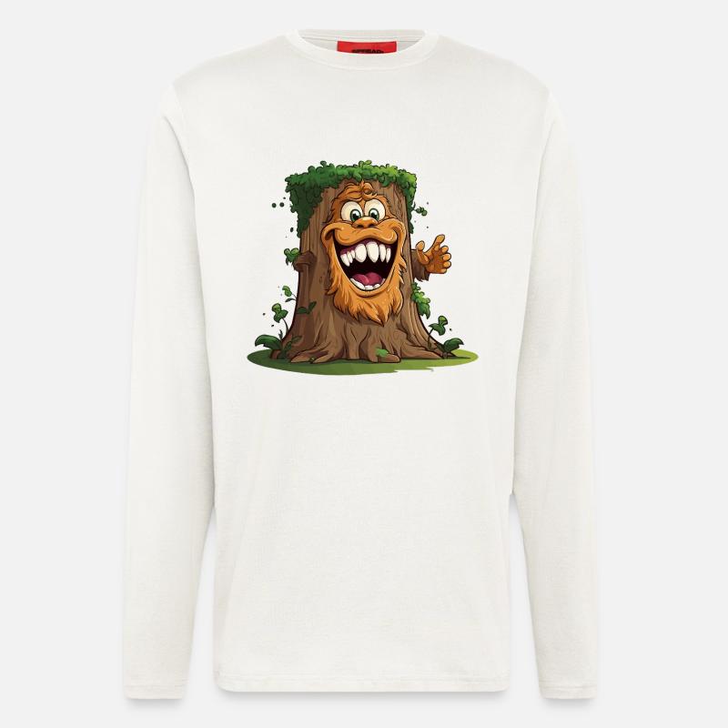 Baumriese mit breitem Grinsen - Langarmshirt - made by SPREAD  - OFF WHITE