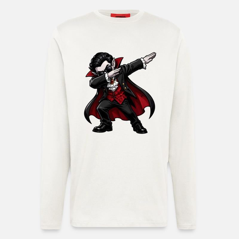 Dabbing Vampir - Langarmshirt - made by SPREAD - OFF WHITE