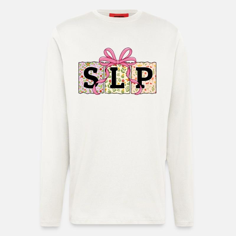 SLP Speech Language Pathology Speech Therapy - Longsleeve - made by SPREAD  - OFF WHITE