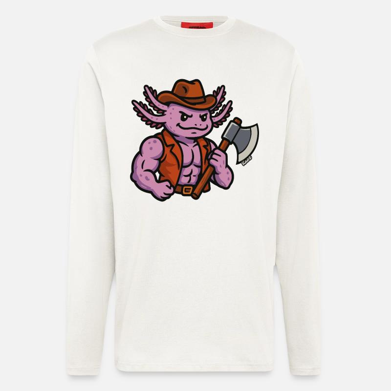 Goblinoid Aoxolotl Lumberjack Warrior - Longsleeve - made by SPREAD - OFF WHITE