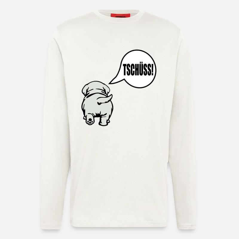 Hunde Abschied Tschüss - Langarmshirt - made by SPREAD  - OFF WHITE