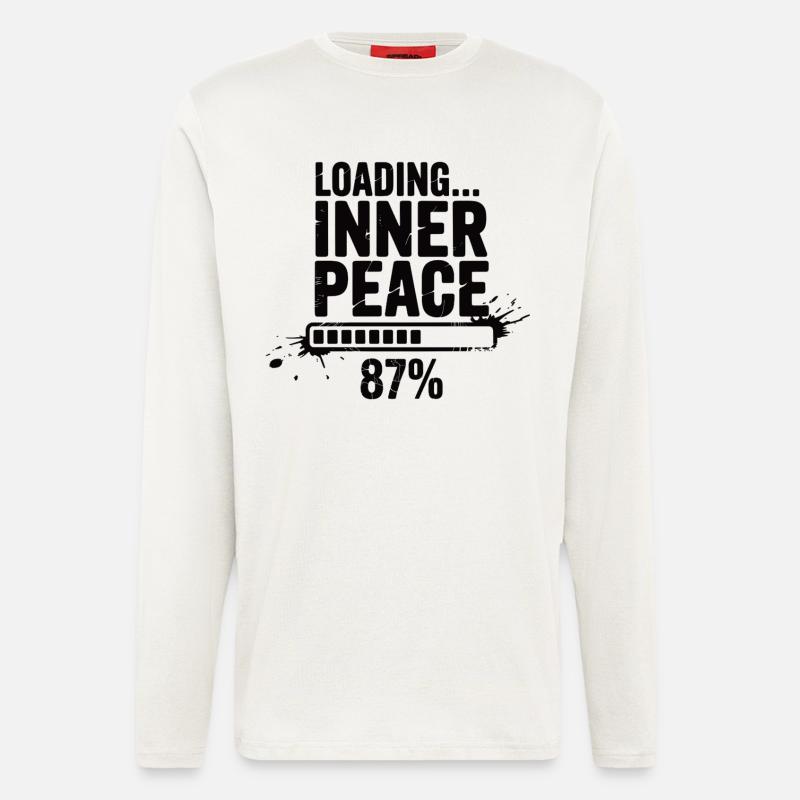 Loading Inner Peace - Sarcasm Stress Shirt - Longsleeve - made by SPREAD  - OFF WHITE