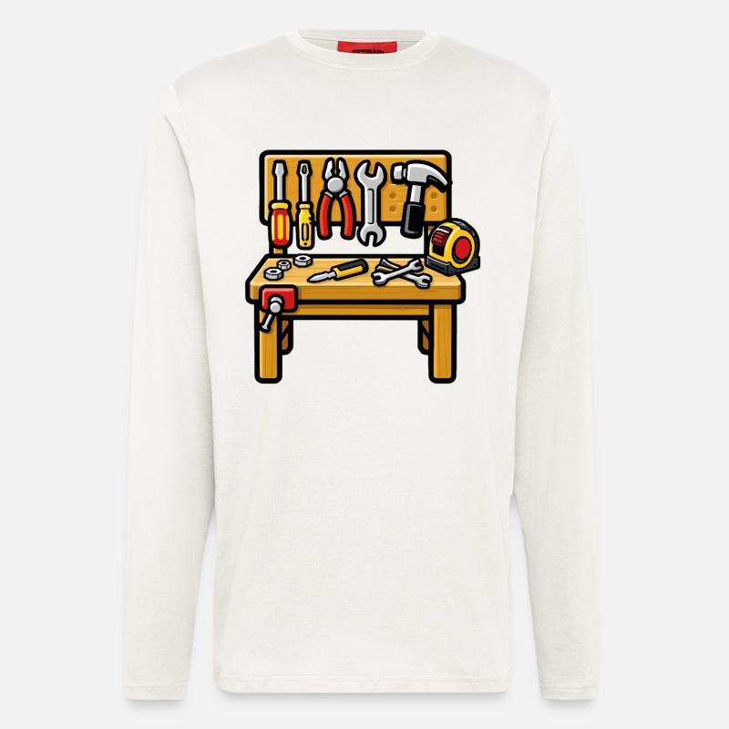 DIY workshop workbench - Longsleeve - made by SPREAD  - OFF WHITE