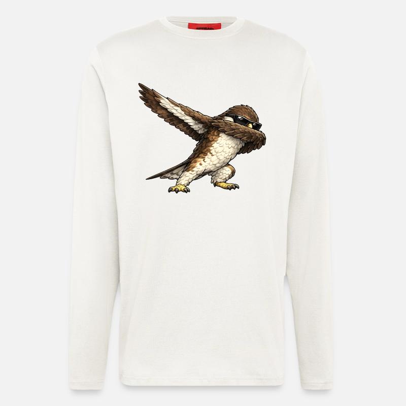 Dabbing Bussard - Langarmshirt - made by SPREAD  - OFF WHITE