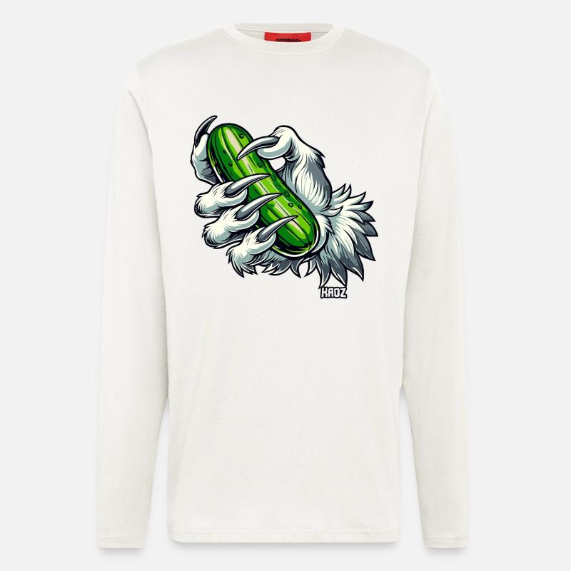 Furry Claw Cucumber Grasp - Longsleeve - made by SPREAD - OFF WHITE