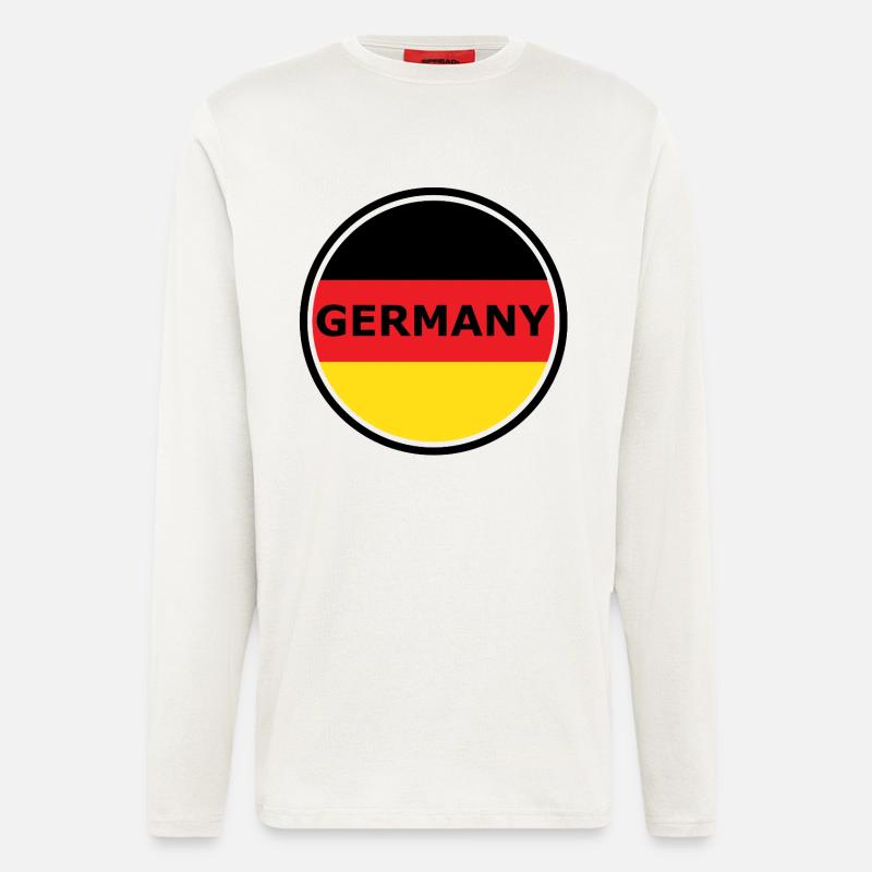 Germany Flag Halbkreis Grafik - Langarmshirt - made by SPREAD - OFF WHITE