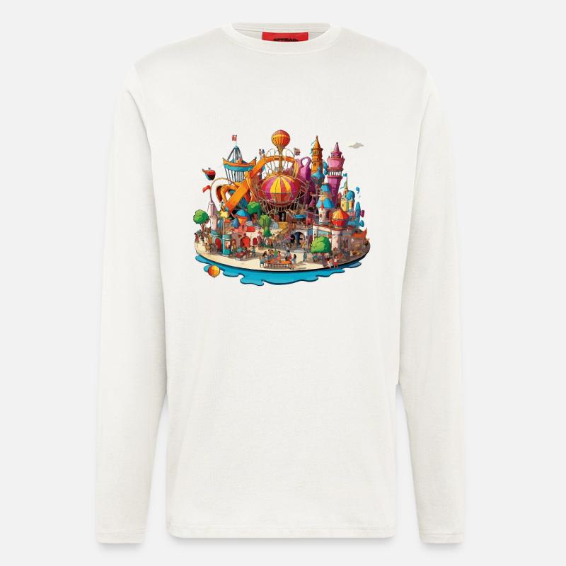 Farbenfrohe Freizeitinsel - Langarmshirt - made by SPREAD  - OFF WHITE