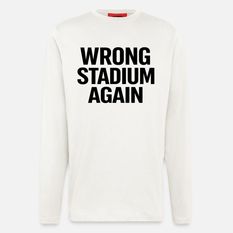 Wrong Stadium Again - Langarmshirt - made by SPREAD  - OFF WHITE