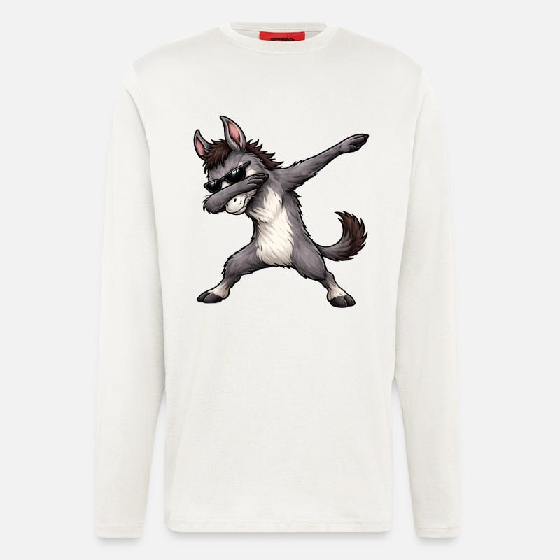 Dabbing Donkey - Longsleeve - made by SPREAD  - OFF WHITE