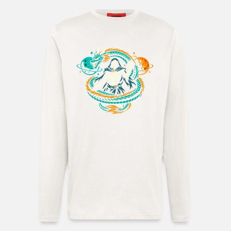 Drachen Skelett - Langarmshirt - made by SPREAD  - OFF WHITE