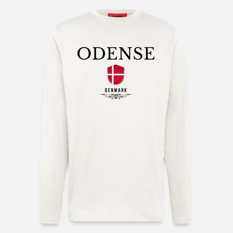 Odense-Souvenir, elegantes Odense-Design - Langarmshirt - made by SPREAD  - OFF WHITE