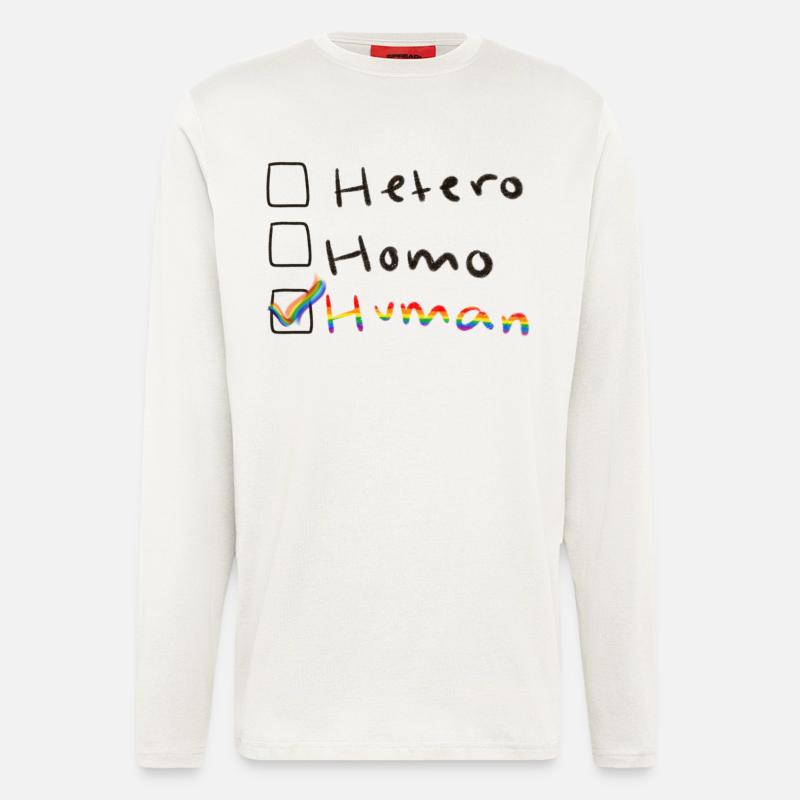 Rainbow Human Checkbox - Longsleeve - made by SPREAD  - OFF WHITE