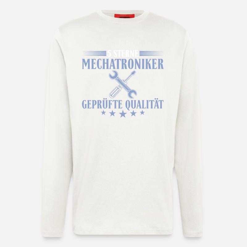 5 Sterne Mechatroniker – Profi Autoschrauber - Langarmshirt - made by SPREAD  - OFF WHITE