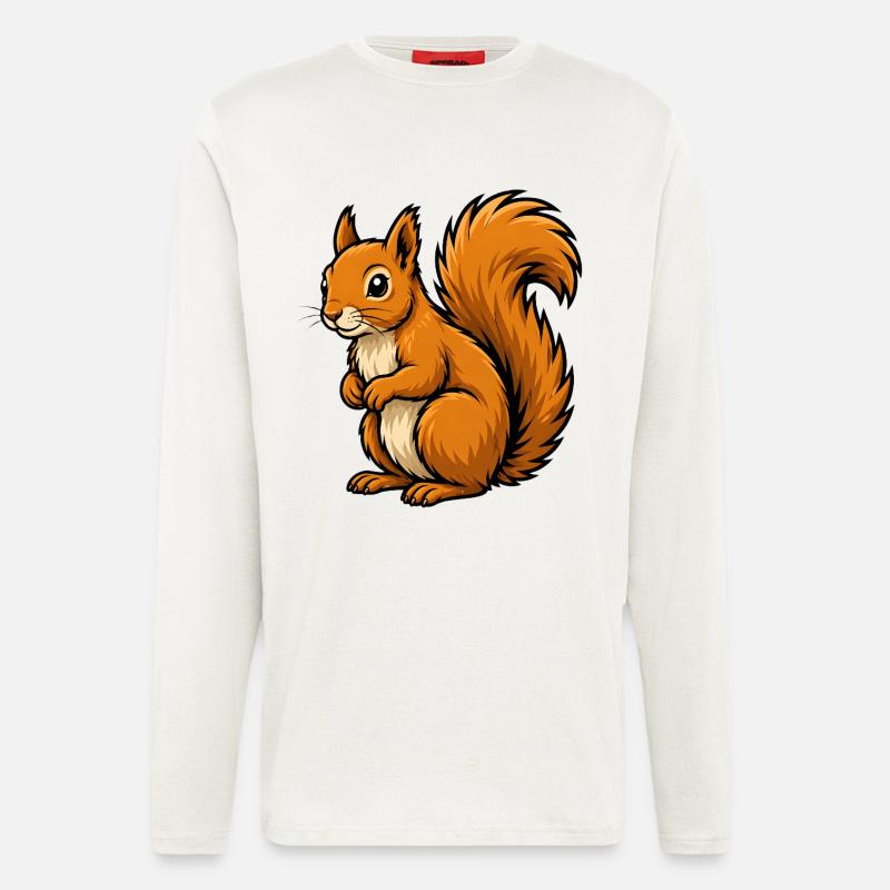red squirrel - Longsleeve - made by SPREAD  - OFF WHITE