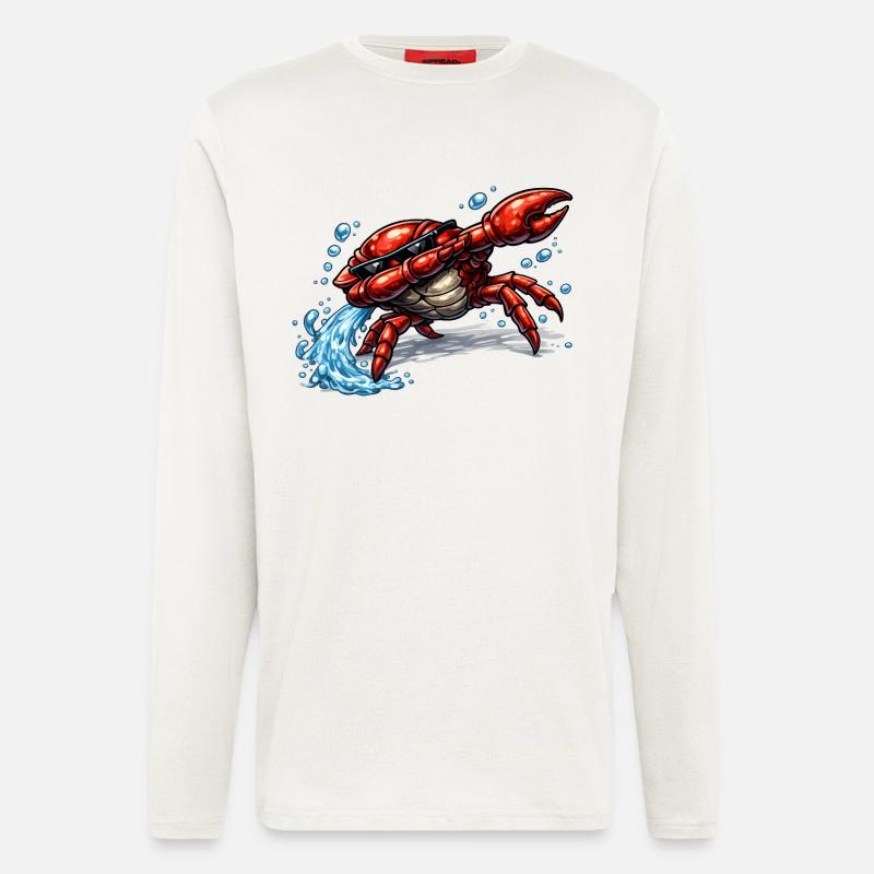 Dabbing Krebs - Langarmshirt - made by SPREAD  - OFF WHITE